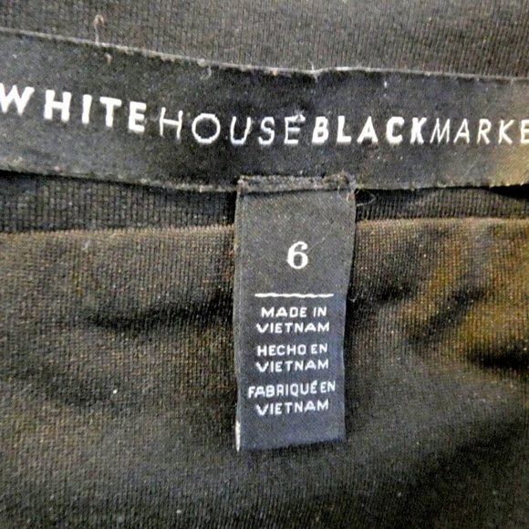 WHBM Dress Black Accented Sleeveless Shift Business Office Party Size 6 - Picture 11 of 14